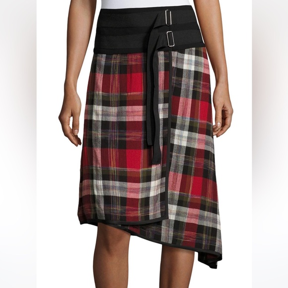 Public School Ilha Plaid High-Waist A-Line Skirt - Picture 2 of 9